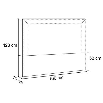 Cabeceira Cama Casal Queen 160cm Mali P02 Facto Pérola - Mpozenato
