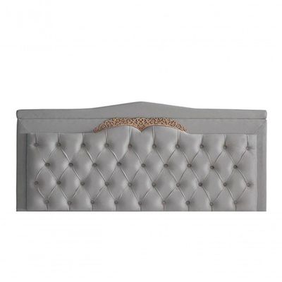 Kit Barcelona Cabeceira De Cama Painel E Calçadeira Baú Queen 160 Cm Suede Prata Do Lar Móveis E Decoração
