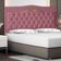 Cabeceira De Cama Box Barcelona King 195 Cm Capitonê Retro Botão Encapados Suede Rosa Bebê Do Lar Móveis