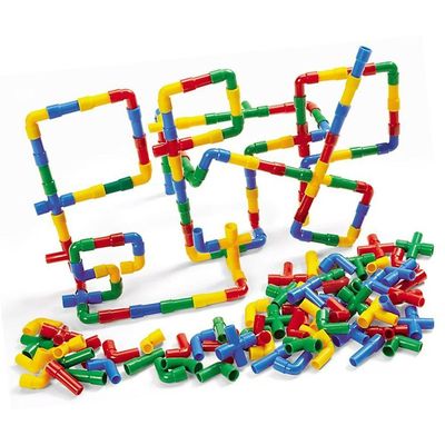 Brinquedo De Montar Interativo Plastico Blocos Infantil Coloridos Tubos Canos Encaixar
