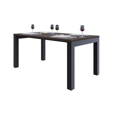 Mesa De Jantar Bronx U 160x90x77cm Brmj9160u Terracota - Est.preta Terracota/est.preta