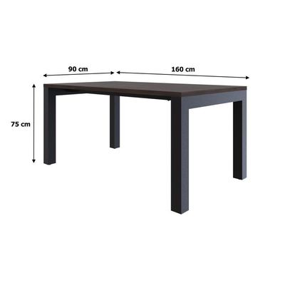 Mesa De Jantar Bronx U 160x90x77cm Brmj9160u Terracota - Est.preta Terracota/est.preta