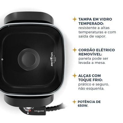 Panela Elétrica Britânia 2L 5 Temperaturas 650W BPE02A 110V
