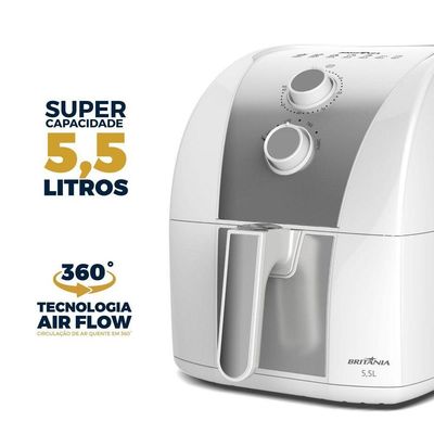 Air Fryer Britânia 5,5L Antiaderente Redstone 1500W BAF52 220V