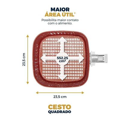 Air Fryer Britânia 5,5L Antiaderente Redstone 1500W BAF52 220V