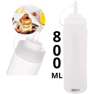 Kit 6 Bisnagas Graduadas Plásticas Flexível 800ml Tubos Barman Drinks Licores