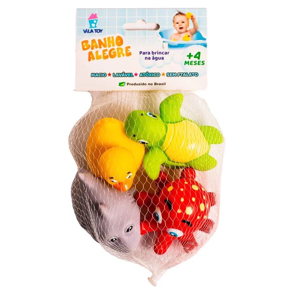 Kit Brinquedos Banho Alegre Vila Toys