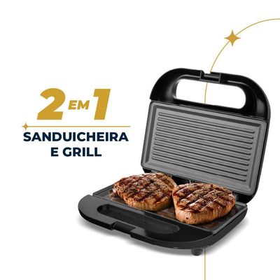 Sanduicheira E Grill Britânia 2 Em 1 750W BGRE01 220V