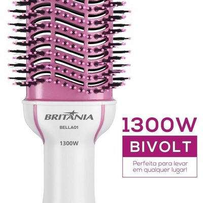 Escova Secadora Britânia 4 em 1 1300W Bivolt BELLA01 Bivolt