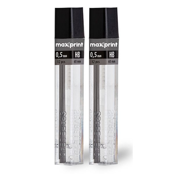 Grafite para Lapiseira Maxprint HB 0.5 com 2 Tubos Grafite para Lapiseira Maxprint HB 0.5 com 2 Tubos