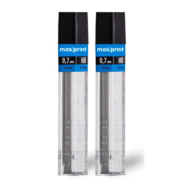 Grafite para Lapiseira Maxprint HB 0.7 com 2 Tubos Grafite para Lapiseira Maxprint HB 0.7 com 2 Tubos