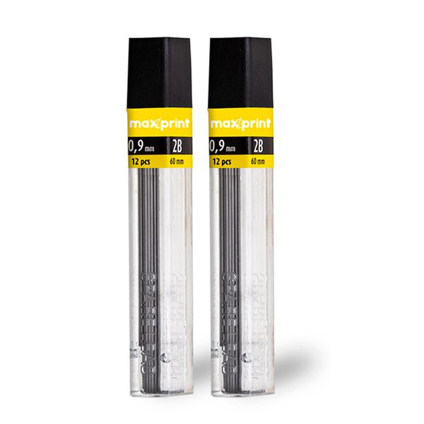 Grafite para Lapiseira Maxprint HB 0.9 com 2 Tubos Grafite para Lapiseira Maxprint HB 0.9 com 2 Tubos