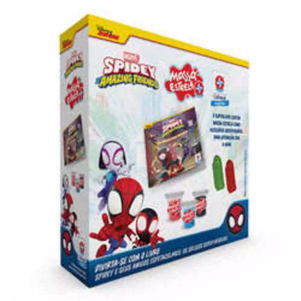 Livro com Massa de Modelar Estrela Spidey