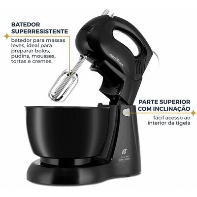 Batedeira Britânia Pérola 550 Turbo Tigela Para 4,3L 500W 220V