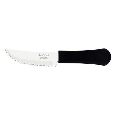 Faca Churrasco Inox 4" Leme Preto Tramontina