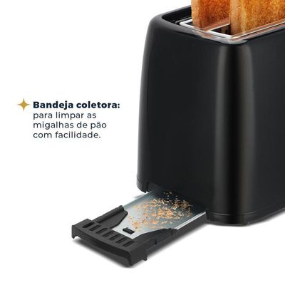 Torradeira Britânia 6 Níveis De Tostagem 700W BTR05A 110V
