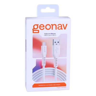 Cabo Usb-c para Usb-c Geonav Esc05swt 1,5 metros Branco