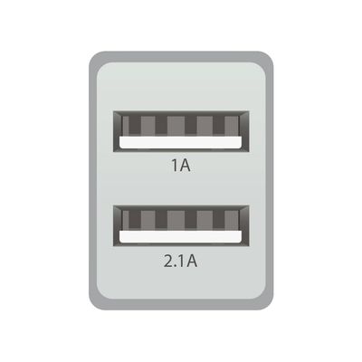 Carregador de Parede ELG WC124A Universal 2 USB Branco