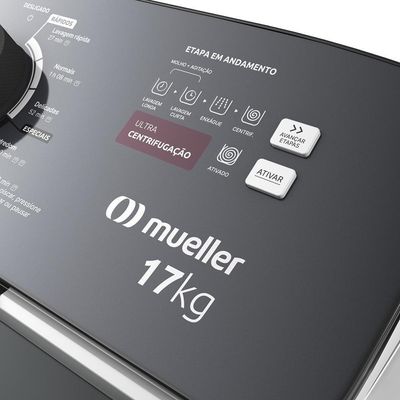 Máquina De Lavar Mueller 17kg Automática Com Ultracentrifugação E Ciclo Rápido Branca MLA17 110V