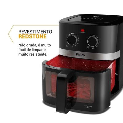 Air Fryer Philco 9L Visor Glass Redstone 1800W PAF90 220V