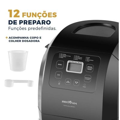 Panificadora Britânia Digital 12 Programas 3L BPNE01 220V