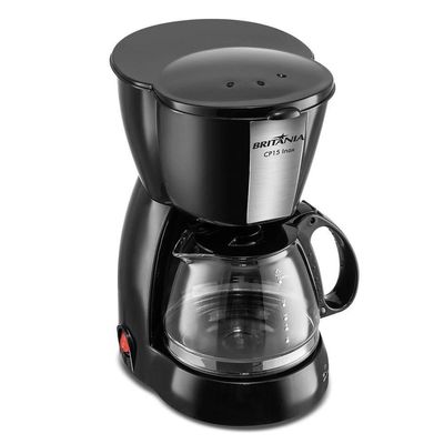 Cafeteira Britânia CP15 Vidro Preto Com Inox 110V