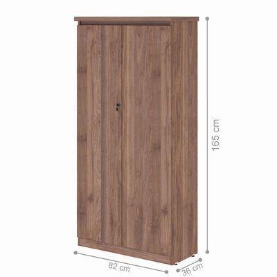 Armario Com 2 Portas 4 Prateleiras Emir Noce