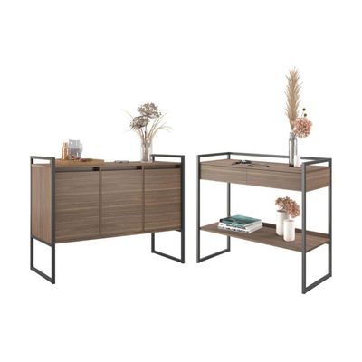 Conjunto Buffet E Aparador Industrial Jade Affara