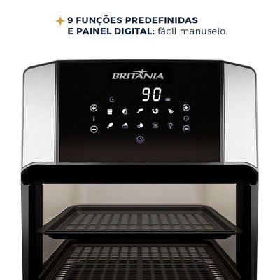 Air Fryer Oven Britânia 12L 4 Em 1 1800W BFR2100 110V