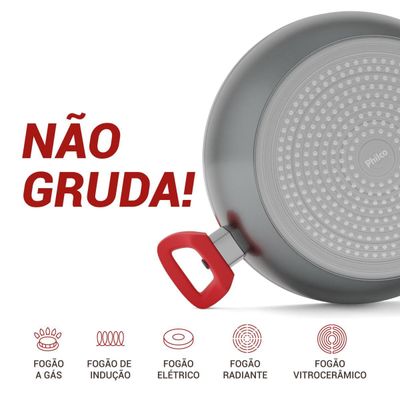 Panela Philco 4,6L com Tampa de Vidro Redstone PPN24A Bivolt