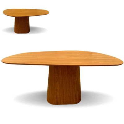 Mesa De Jantar Modelar Orgânica Bumerangue Em Freijo 1.40x90cm