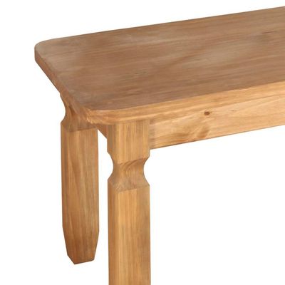Conjunto de Mesa Retangular com Tampo de Madeira e 2 Bancos Corona Mel