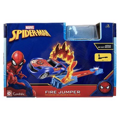 Pista para miniveículos Homem-Aranha - Salto em Chamas