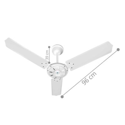 Ventilador Ipanema Branco 110v 3 Pás E Controle