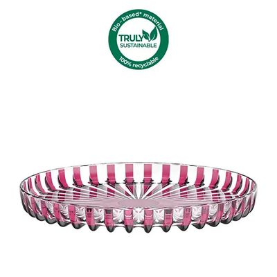 Bandeja redonda para servir em bio plástico Guzzini Dolcevita 31x3,5cm ametista