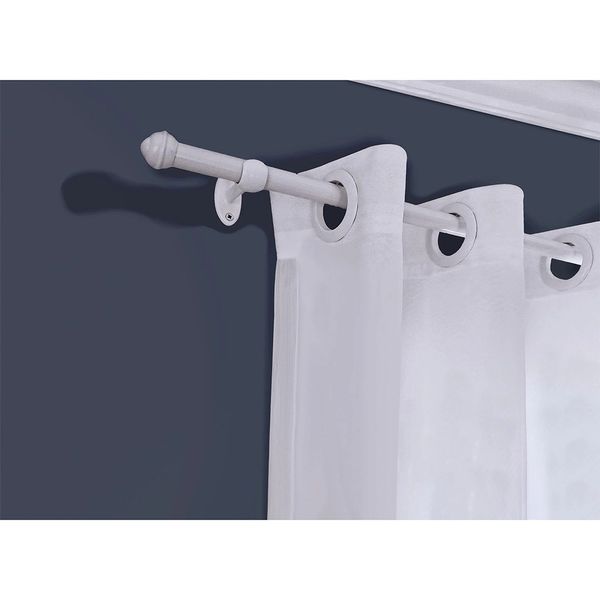 Kit Varão Bella Arte Pratiko Pro 28mmx2m com 2 Suportes em Aço Revestido Branco