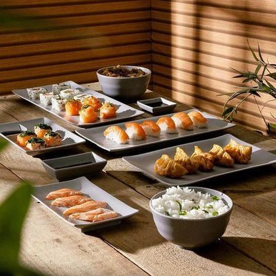 Kit 2 Travessas Melamina Prato Sushi Lyor Tóquio Granilite 1