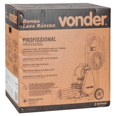 Bomba Lava Rápido 2,0cv Vonder Bivolt com Esguicho Ajustável BLV 20 Amarelo