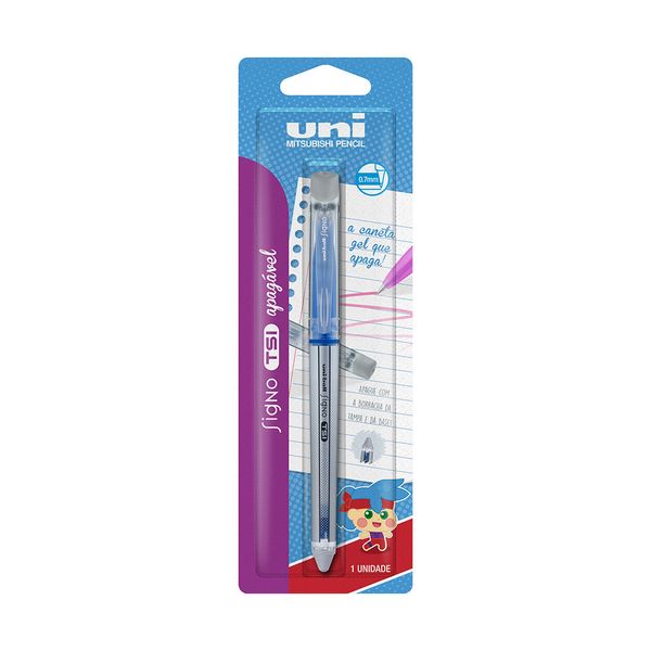 Caneta Gel Uniball Signo TSI Apagável Azul 0.7mm