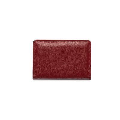 Carteira Slim em Couro Feminina Pequena RFID Vermelha P / Vermelho