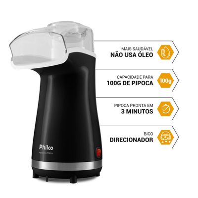Pipoqueira Elétrica Sem Óleo Philco  1200W PPIE01A 127V