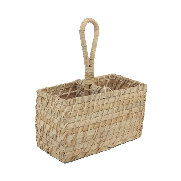 Porta Talher Le Retangular em Bambu 20x10cm Porta Talher Le Retangular em Bambu 20x10cm