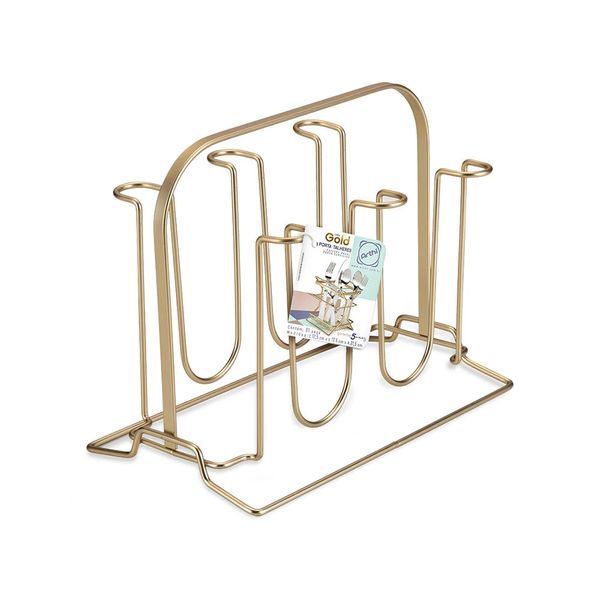 Porta-Copos Arthi Piatina Dourado para 6 Copos