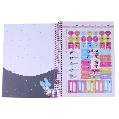 Caderno Universitário Tilibra Espiral Capa Dura Minnie 10 Matérias 160 Folhas Capas Diversas
