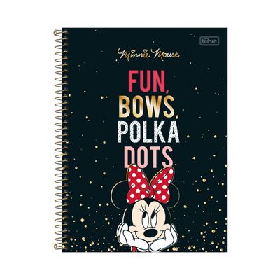 Caderno Universitário Tilibra Espiral Capa Dura Minnie 10 Matérias 160 Folhas Capas Diversas