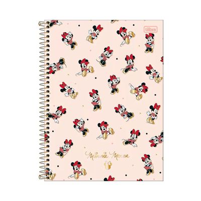 Caderno Universitário Tilibra Espiral Capa Dura Minnie 1 Matéria 80 Folhas Capas Diversas