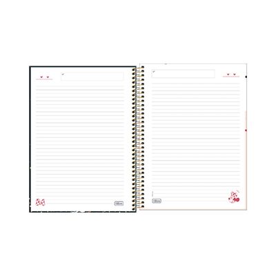 Caderno Universitário Tilibra Espiral Capa Dura Minnie 1 Matéria 80 Folhas Capas Diversas