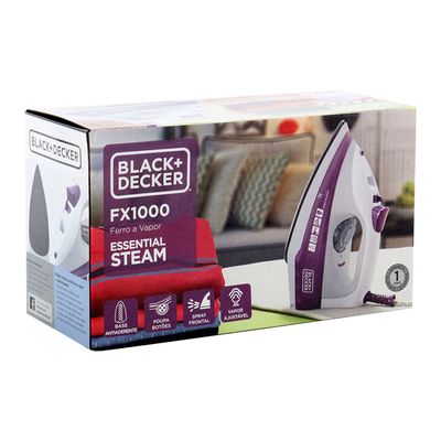 Ferro de Passar Roupa a Vapor Black & Decker FX1000 Branco/Lilás - 127V