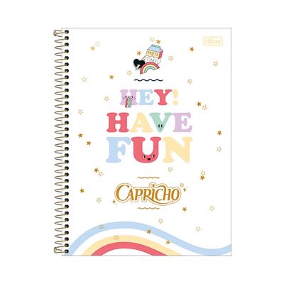 Caderno Universitário Tilibra Espiral Capa Dura Capricho 10 Matérias 160 Folhas Capas Diversas