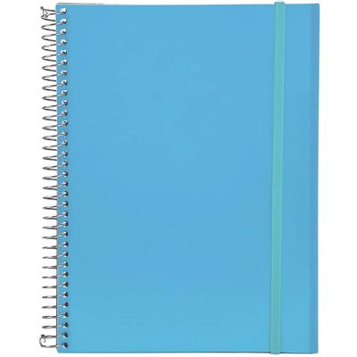 Caderno Universitário Confetti Espiral Capa Plástica Le Black Neon 1 Matéria Aba Elástico 96 Folhas